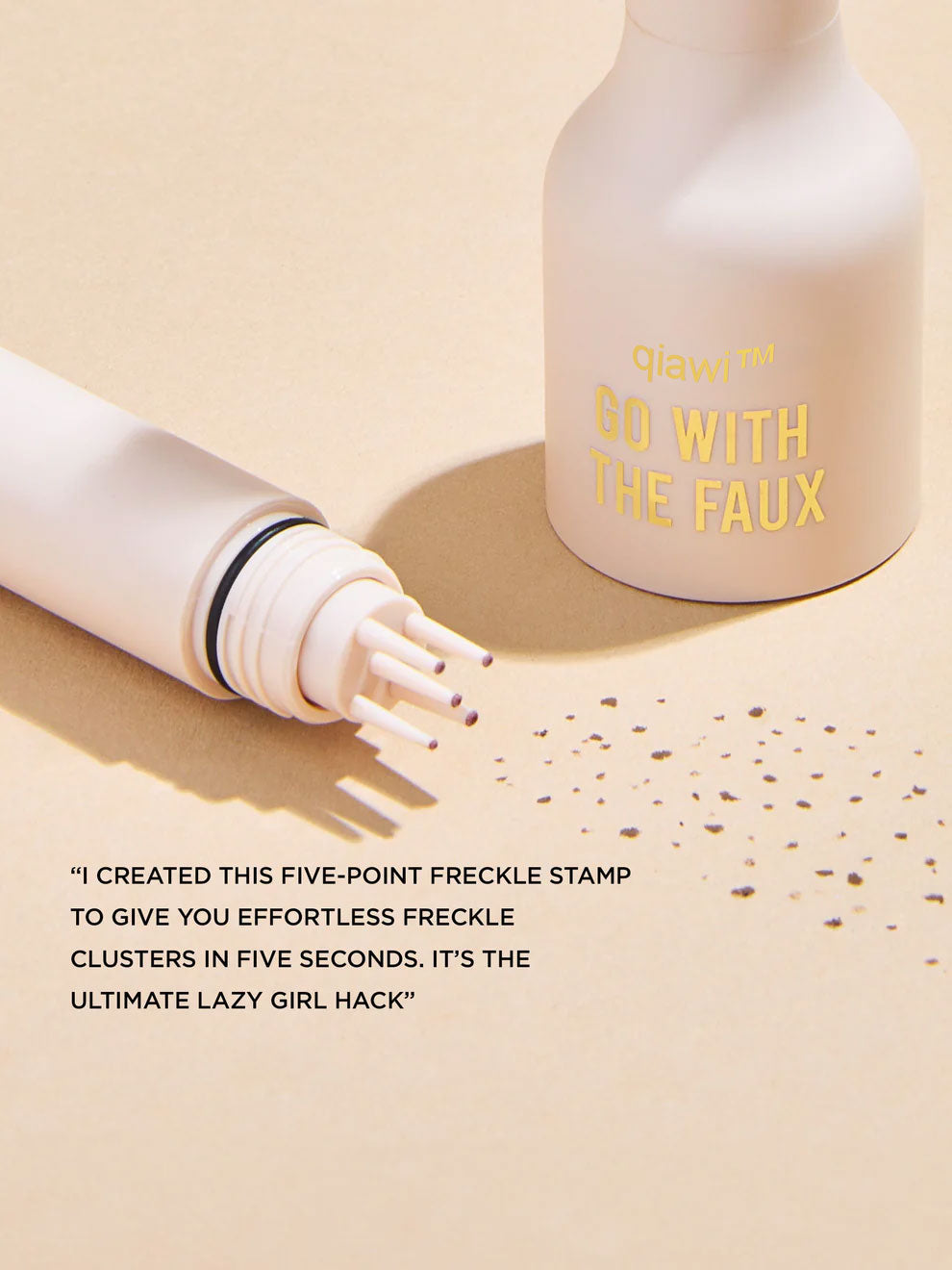 qiawi go with the faux freckle stamp - natural-looking, 5 prong freckle pen