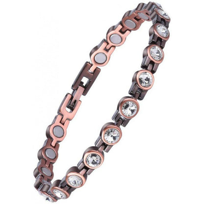 Magnetic Copper Bracelet with Luck Charm 🍀✨ – Women’s Jewelry